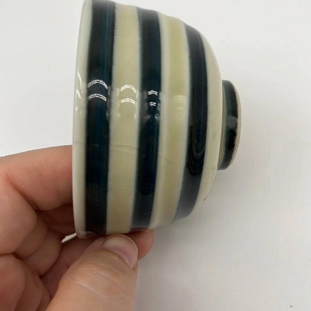 KA Striped Japanese Tea Cups Made In Occupied Japan Set 9